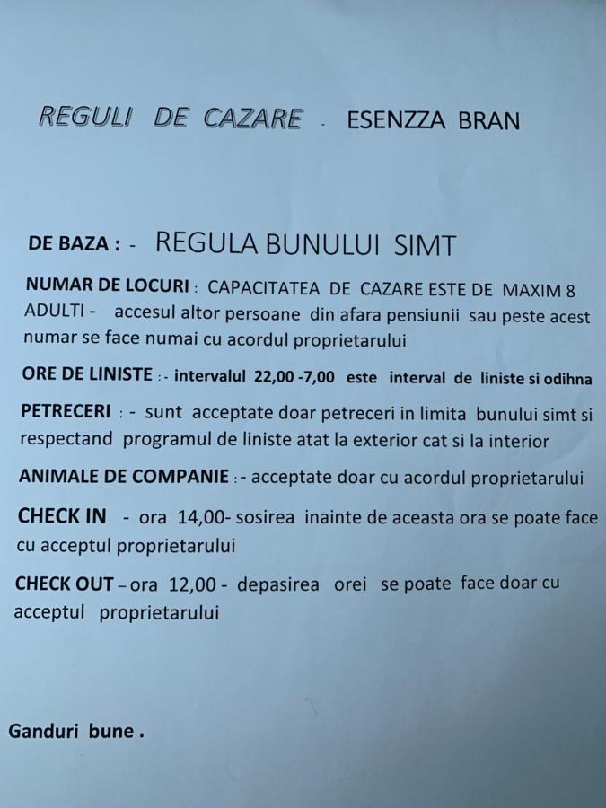Pensiunea Esenzza Bran  Exterior photo
